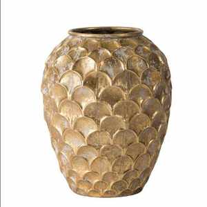 Jarrón de Hierro Hecho a Mano con Diseño Nórdico Costero, Acabado en Esmalte Dorado, Diseño Ecológico para Interiores de Hogares, Hoteles y Restaurantes - Product Image 2