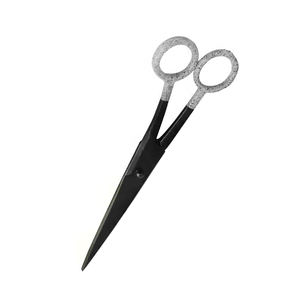 Ciseaux de coupe de cheveux de cisaillement de barbier enduits noirs personnalisés lame d'acier inoxydable pour l'usage de beauté - Product Image 4