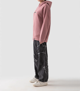 Jersey personalizado de alta calidad para hombre, sudadera de invierno, chaqueta de lana de algodón con capucha sólida, forro liso teñido, venta al por mayor de algodón - Product Image 3