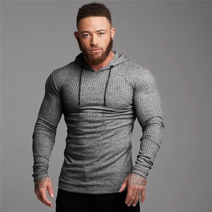 Sudadera Deportiva de Invierno para Hombre, Corte Regular, Manga Larga, Bordada, Secado Rápido, Transpirable, Elástica, de Punto, para Gimnasio y Fisicoculturismo - Product Image 5
