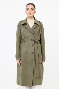 Trench-coat de luxe pakistanais pour femmes, vêtements longs pour dames, trench-coat en laine de saison d'hiver - Product Image 3