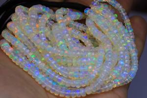 ลูกปัดโอปอลเอธิโอเปียนลูกปัดโอปอลเจียระไนเหลี่ยมเพชรพลอยเรียบลูกปัดโอปอลขนาด3มม. ถึง5มม. - Product Image 3