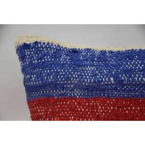 Cojín decorativo tejido de 16x24 pulgadas con patrón Vintage multicolor de lana Kantha Patchwork - Product Image 2