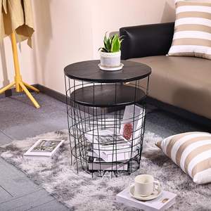 Durable industrial metal coffee table with heavy frame perfect for rustic living room and lounge interiors - Product Image 5