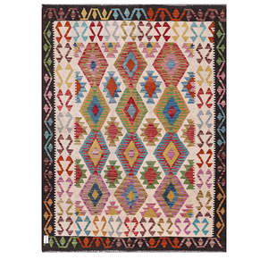 พรมคิลิม ไมมาณา อัฟกานิสถาน ขนาด 203 x 155 ซม. สำหรับตกแต่งบ้าน - Product Image 1