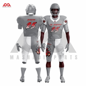 Vente en gros uniforme de football NCAA maillot de football américain respirant à manches courtes sweats à capuche logo brodé équipement de club sublimé - Product Image 2