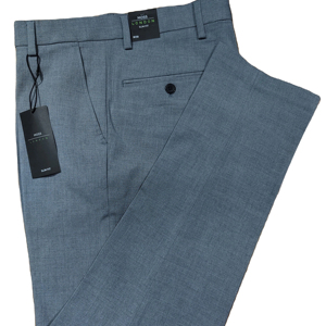 Pantalon en polyester 100% décontracté pour hommes, pantalon de costume formel d'affaires léger à haute élasticité avec devant plat taille moyenne - Product Image 6