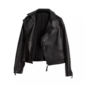 Chaqueta de Invierno de Cuero Genuino para Mujer, Impermeable, Cortavientos, Transpirable, Sólida, No Tejida - Product Image 1