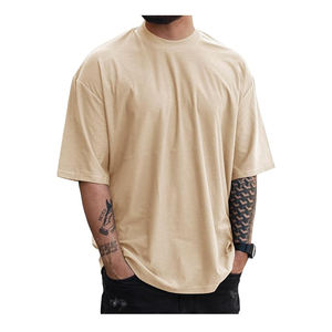 เสื้อยืดโอเวอร์ไซส์ทรงบ็อกซี่ผ้าคอตตอน 100% หนานุ่มรุ่นใหม่ล่าสุดสำหรับผู้ชายไซส์พลัส - Product Image 4