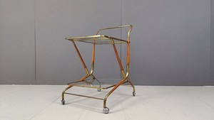 Luxury Gold Metal Frame Bar Carts Four-<b>Wheel</b> Drink <b>Trolley</b> for Home and Hotel OEM Customizable Iron Platform Furniture - Product Image 6