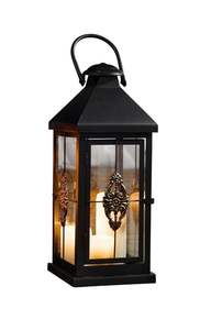 Linterna de vela de hierro de metal adornado tradicional con detalles intrincados, ideal para iluminación de patio elegante y temas de decoración de bodas - Product Image 5