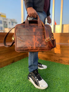 Leather Business <b>Bag</b> 16 Inch Large Men Genuine Leather Briefcase for 14 Inch <b>Laptop</b> Crazy Horse Leather Satchel <b>Bag</b> - Product Image 3