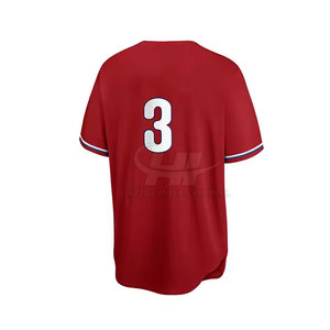 Uniforme de baseball en polyester respirant de couleur personnalisée, qualité supérieure, quantité en gros, faible MOQ pour les vêtements de sport - Product Image 4