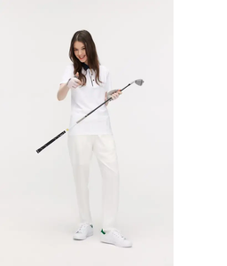 Vente en gros de T-shirts de golf personnalisés pour femmes et hommes, 100% coton, couleur unie, tricotés, style streetwear, avec logo, séchage rapide, technique sombre - Product Image 3