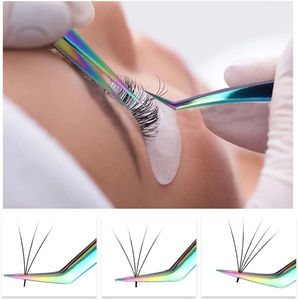 Pince à épiler professionnelle colorée en acier inoxydable pince à épiler Super dure pince à épiler haute antistatique pour Extensions de cils - Product Image 4