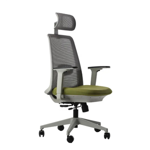 ที่เท้าแขนแบบตาข่ายตามหลักสรีรศาสตร์เก้าอี้สำนักงานทนทานน้ำหนักเบาปรับได้4D ผู้บริหารยกพนักพิงศีรษะที่เท้าแขนโฟมโครเมี่ยม PU/ผ้าไนลอนโลหะ - Product Image 1