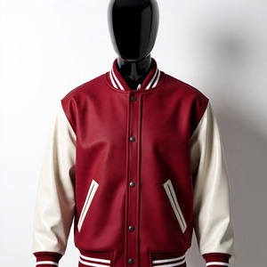 Blouson bombardier universitaire en cuir avec logo personnalisé imprimé de haute qualité concepteur pour hommes authentiques logo personnalisé de luxe Letterman - Product Image 2