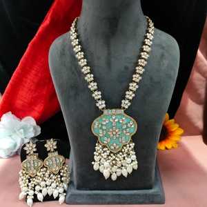 Juego de colgantes de piedra y perlas MOP, ligero, cómodo, belleza, simplicidad para collares de moda contemporáneos tradicionales - Product Image 2