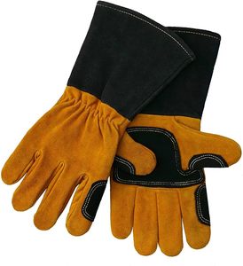 Guantes de dedos completos de cuero dividido de oveja de alta resistencia OEM Guantes de seguridad de doble palma Industrial ignífugos Anti-Corte Características al aire libre - Product Image 3