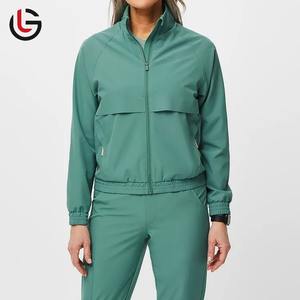 Traje de fregado de hospital con cuello en V de tela tejida de alta calidad Uniforme médico Premium para enfermeras y personal - Product Image 1