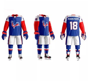 Ensemble d'uniformes de Hockey sur glace 100% Polyester, couleur personnalisée, vente en gros - Product Image 6