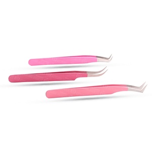 Wholesale Stainless Steel Eyelash Extension Tweezers Easy to Use Light Weight High Precision for <b>Makeup</b> Beauty Tool - Product Image 5