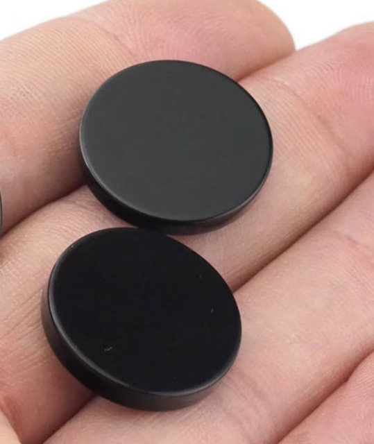 Natural Black Onyx Round Flat 30 MM Excellent Quality Loose Gemstone Best For Jewelry Making