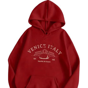 Sudaderas con capucha de lana personalizadas de alta calidad, sudadera de algodón de lana con logotipo personalizado de gran tamaño, sudadera con capucha y sudaderas de lana para mujer - Product Image 1