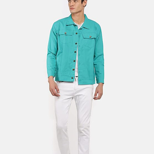 Nuevas Chaquetas vaqueras de estilo informal de manga larga para hombre, Chaquetas vaqueras cómodas y elegantes para hombre, Chaquetas vaqueras de calidad con cuello levantado - Product Image 1