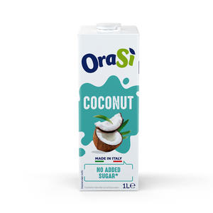 Bebida de Coco a Base de Plantas OraSi Sin Azúcar Añadido 1 litro 12 unidades - Product Image 1