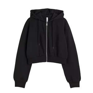 Sweat-shirt décontracté pour femme, style doux, 100% coton, manches courtes, crop top slim, imprimé, streetwear automne-hiver, logo sur le devant - Product Image 1