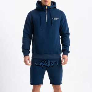 Ensemble sweat à capuche et short en molleton respirant pour homme, personnalisable avec logo, le plus vendu pour adultes - Product Image 6