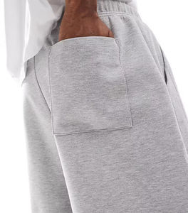 Pantalon de survêtement surdimensionné épais polaire coton éponge respirant pantalon de survêtement à jambes larges poches latérales couleur unie hommes pantalons de survêtement - Product Image 4