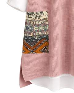 Customized Dusty Pink <b>Womens</b> Knitted Sleeveless <b>Sweater</b> <b>Vest</b> With Contrast Patch Pockets Casual Winter Layering OEM Factory - Product Image 5