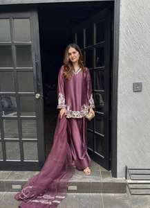 ชุดสูทสูทสไตล์ salwar kurta หรูหราสำหรับผู้หญิงสำหรับงานปาร์ตี้พิเศษ - Product Image 2