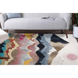 Abstract Mountain Printed <b>Rug</b> - Modern, Decorative, Wall Hanging, Gift,Nonwoven Soft <b>Rug</b> - Product Image 5