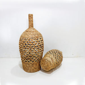 Juego de 2 Jarrones Decorativos de Jacinto de Agua Tejido de Artex Dong Thap con Tejido Abierto - Product Image 3