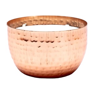 <b>Decorative</b> Handmade Round Hammered Metal <b>Jar</b> Candle in Best Quality - Product Image 4