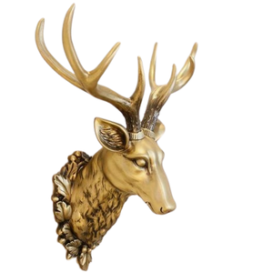 Cerf Sculpture métal cadeau créatif mural décor à la maison artisanat figurines pour la maison hôtels et bureau - Product Image 2