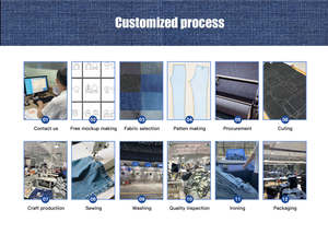 Jeans Anchos de Mezclilla con Remaches, Estilo Hip Hop, Vintage, Desgastados, Rotos, Holgados, para Hombre, Fabricantes Personalizados - Product Image 5