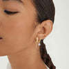 Single Pav Diamond Bar <b>Hoop</b> <b>Earring</b> Fashionable Ear Charm - Product Image 4