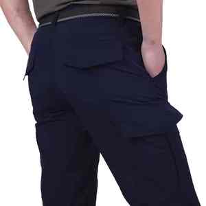 2025 Men's Outdoor <b>Waterproof</b> Tactical <b>Cargo</b> <b>Pants</b> Breathable Canvas Quick Dry Summer Casual Long Trousers with Flat Front Style - Product Image 4