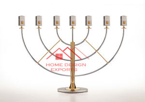 Vente chaude De Luxe Menorah De Noël Décoratif À La Main Designer Bougeoir Personnalisé Diamant Dernière Conception En Métal - Product Image 6