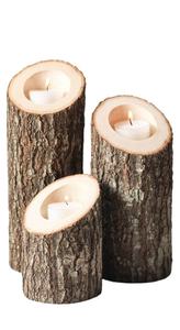 Bougeoir en bois d'acacia pour la maison, artisanat rustique fait à la main, décoration d'intérieur, bougie en bois, support de tasse, pots de bougie parfumés - Product Image 2