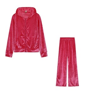 Women's Two-Piece Tracksuit Rhinestone Design Hoodie & <b>Pants</b> Sparkling Casual <b>Lounge</b> Set - Product Image 1
