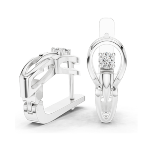 Pendientes de Diamantes de Laboratorio de 0.18 CT, Diamantes CVD VVS-VS EF, Oro de 18KT, 14KT, 10KT y Plata 925, Oro Rosa, Amarillo, Blanco, Lujo - Product Image 5