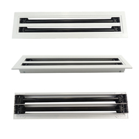 Pièces du système HVAC Grille de ventilation 2 fentes linéaires Diffuseur Plafond décoratif Planchers muraux Conduit Évent d'aération Couvercle d'évent AC