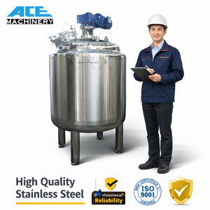 Stainless Steel Vacuum Jacket Mixing Tank Blending Machine With Inline High Shear Pump for Daily Chemical Cosmetic Industry - Product Image 1