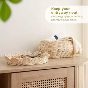 <b>Handmade</b> Eco Friendly Rattan Laundry Basket Wholesale Durable Lightweight <b>Clothes</b> Organizer Perfect for Supermarket - Product Image 2