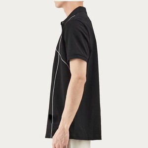 2025 Fitness de manga corta para Polo personalizado de alta calidad 100% algodón patrón sólido Material de lona para deportes moda Leisur - Product Image 3